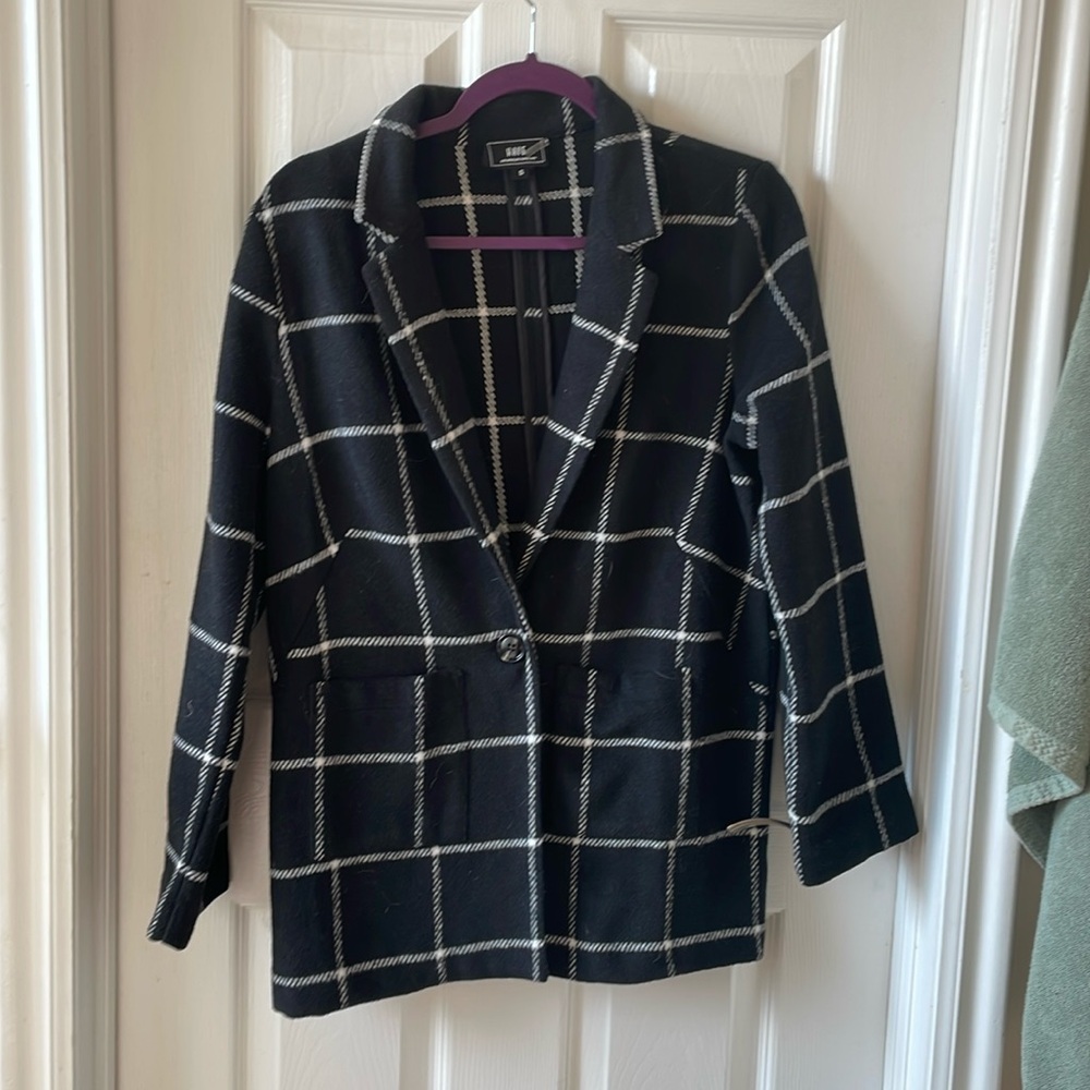 Plaid Oversize Blazer Have size small s wool